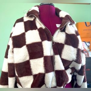 Checkered zip up